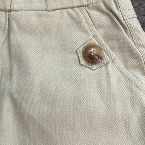 NWOT Wide Leg Cropped Khaki Tan Elastic Waist Pull On Casual Pants Size S - Picture 5 of 7